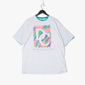 Vintage 90s Washington DC Souvenir T-Shirt Grey Made in USA